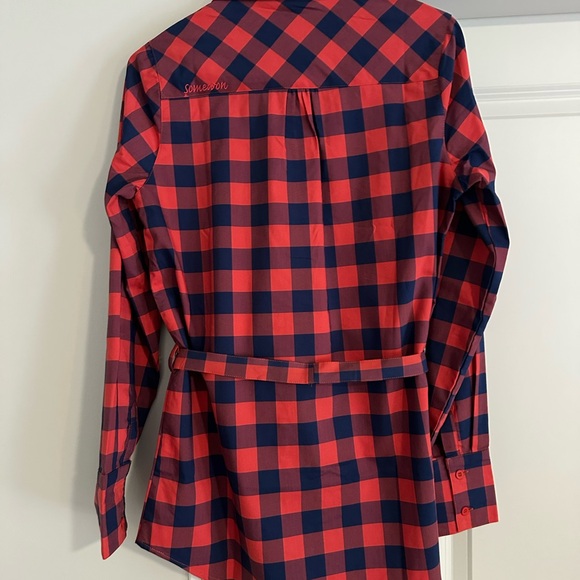 Plaid Button Down Shirt - Red and Blue - Picture 2 of 4